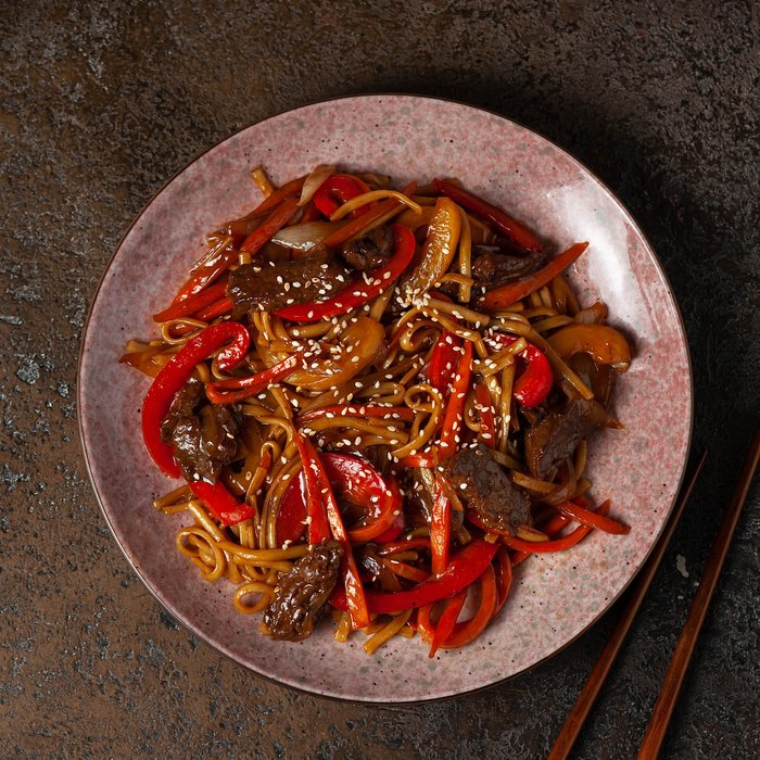 Удон с говядиной